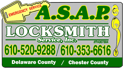 ASAP locksmith Delaware county and Chester county